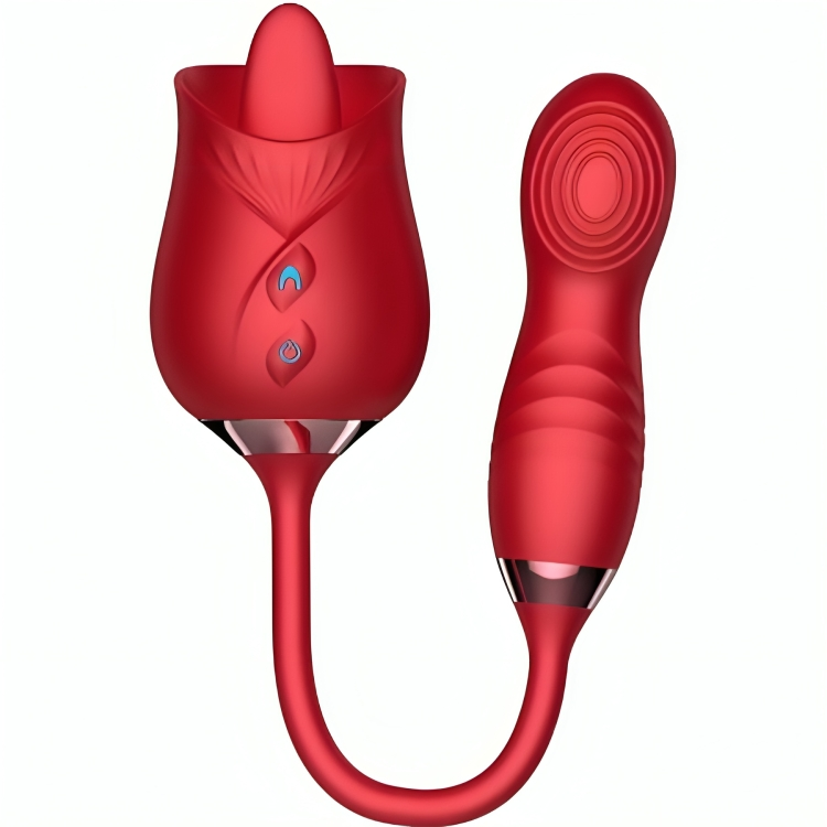 Delight Flower Bump stimolatore clitoride rosso silicone