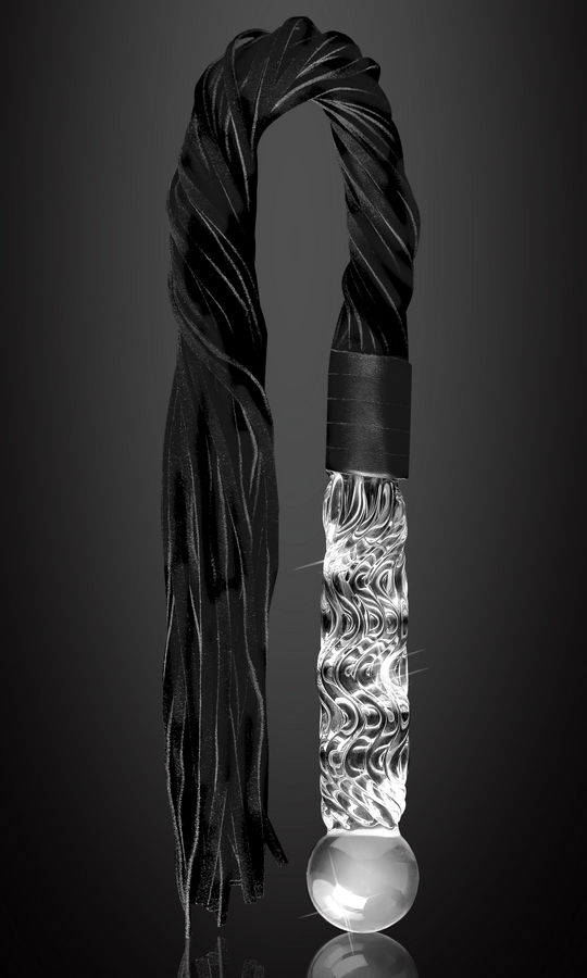 Icicles N. 38 plug anale vetro con coda 17 cm fatto a mano