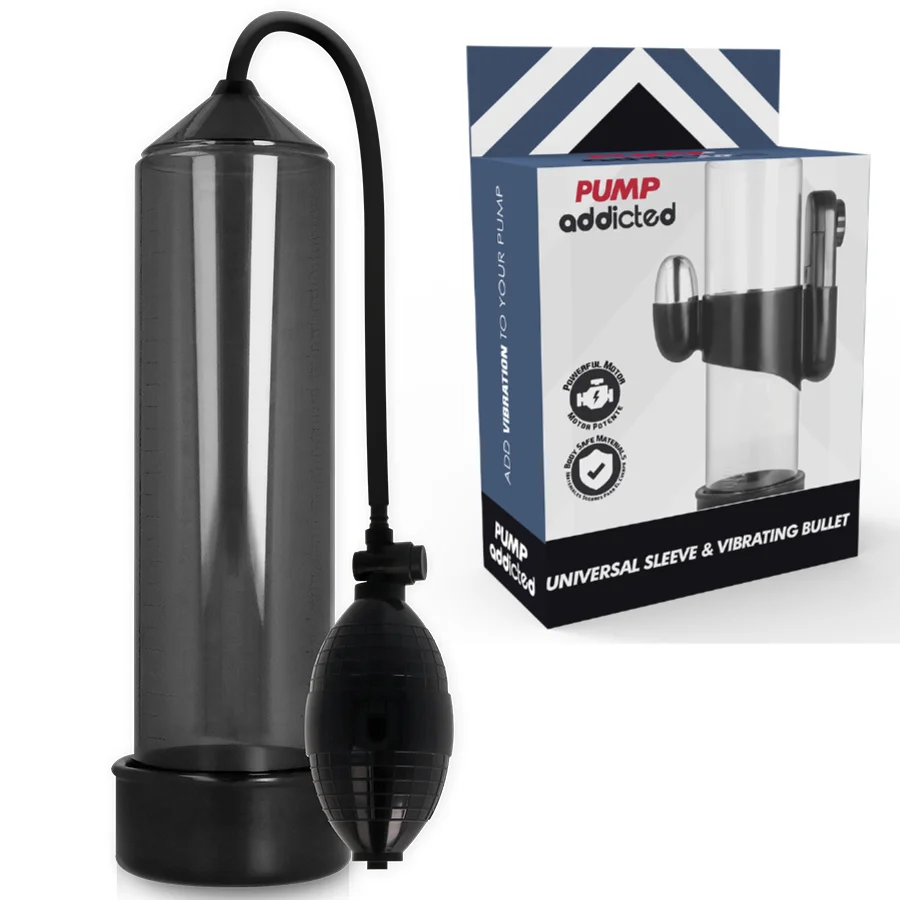 Pump Addicted RX3 pompa per pene nero con vibratore