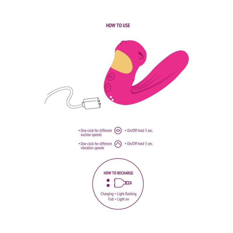 Xocoon Celestial Love Vibe stimolatore fucsia 2 motori