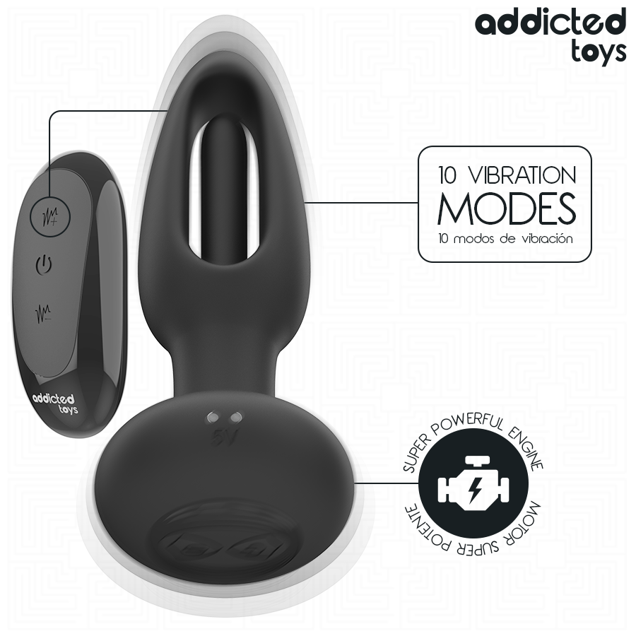 Addicted Toys Plug Vibrante Lingua plug anale telecomando
