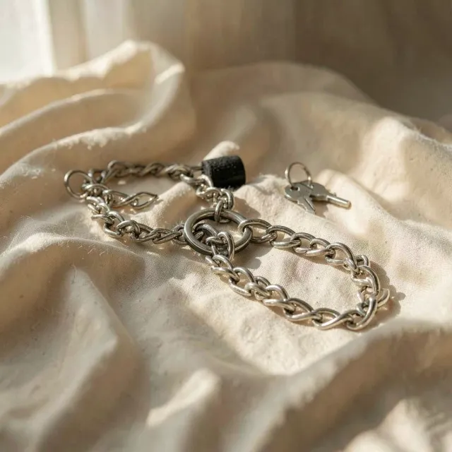 Metal Hard manette catena acciaio con lucchetto