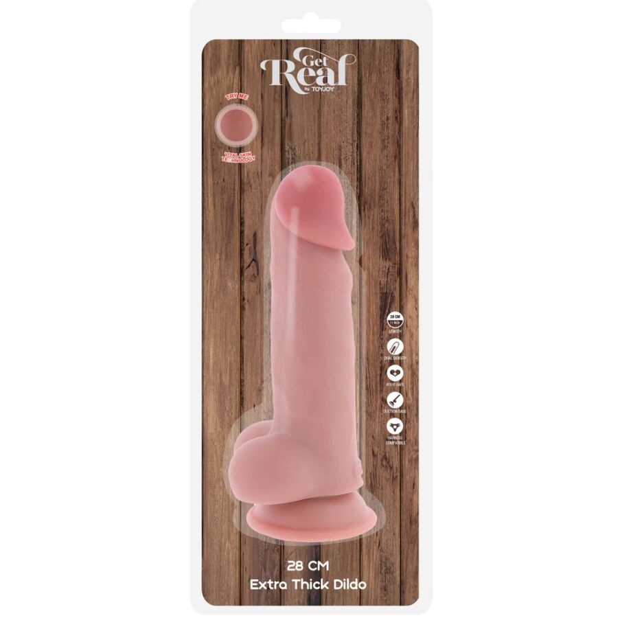ToyJoy Get Real Deluxe dildo ventosa 28 cm doppia densità
