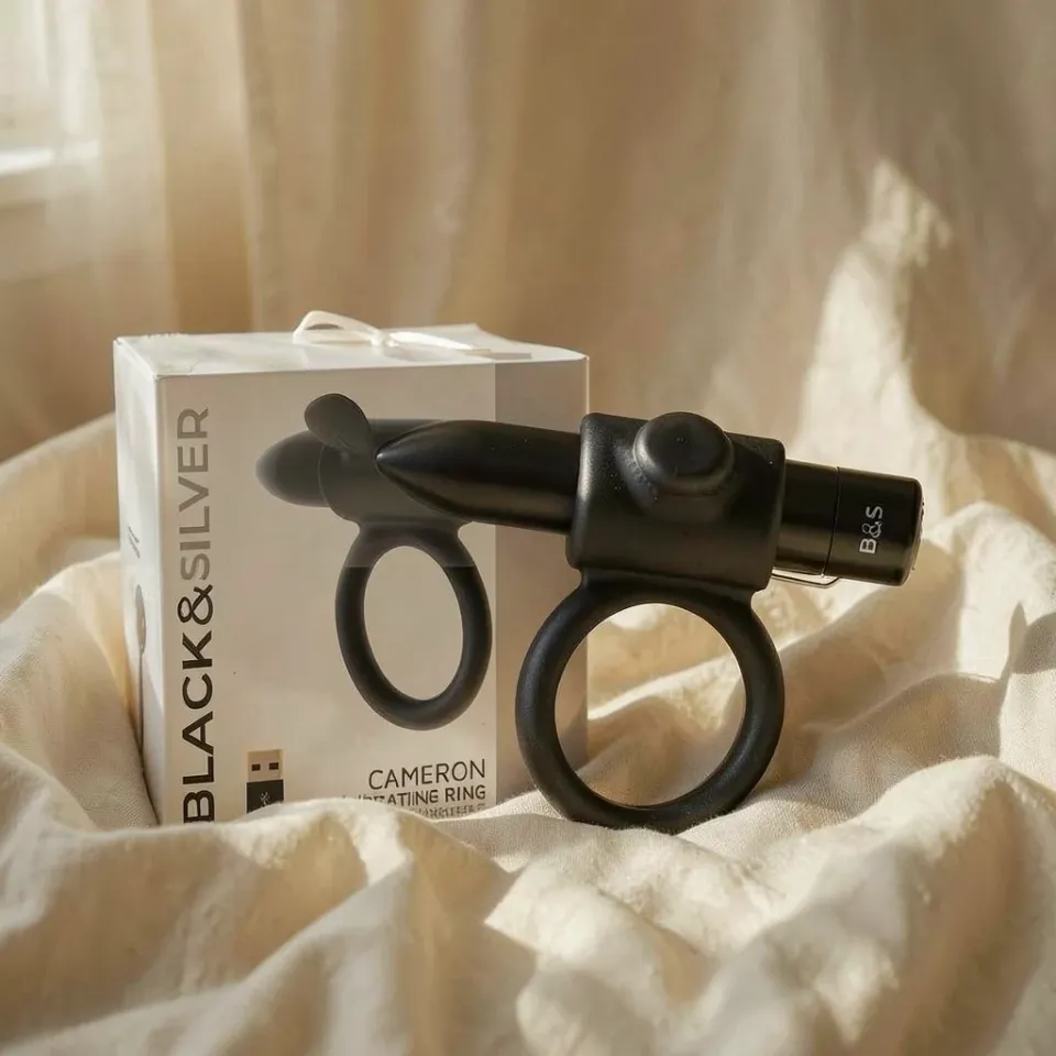 Black&Silver Cameron Black anello vibrante 10 modalità