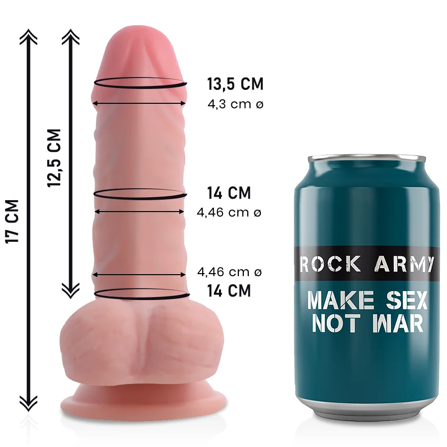 Rockarmy Panzer dildo dual density naturale 17 cm