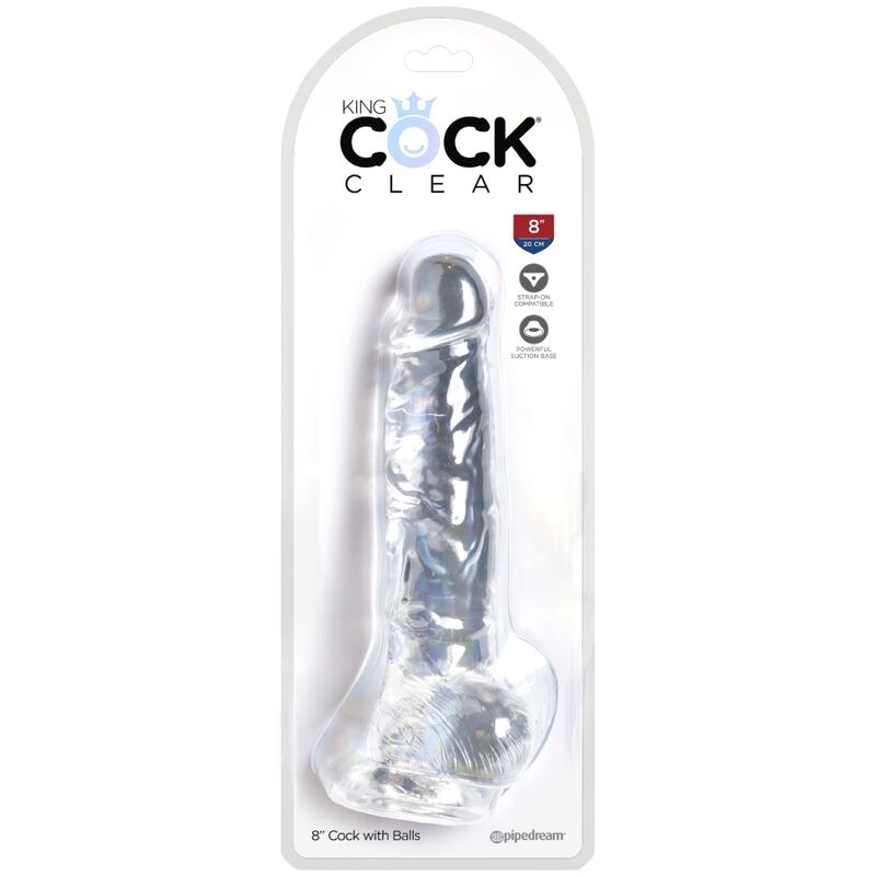 Pipedream King Cock Clear dildo trasparente 16,5 cm con ventosa