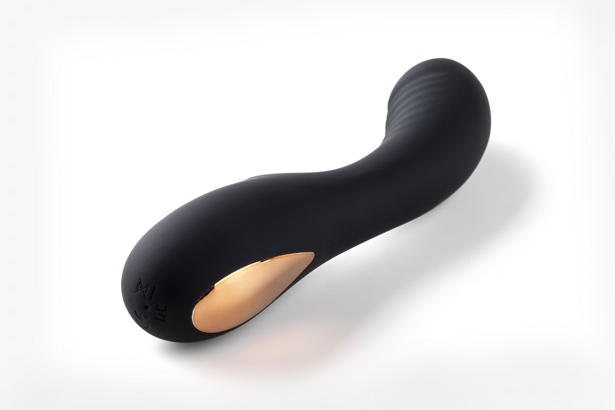 Love Hit by Virgite V5 vibratore ricaricabile nero curvo