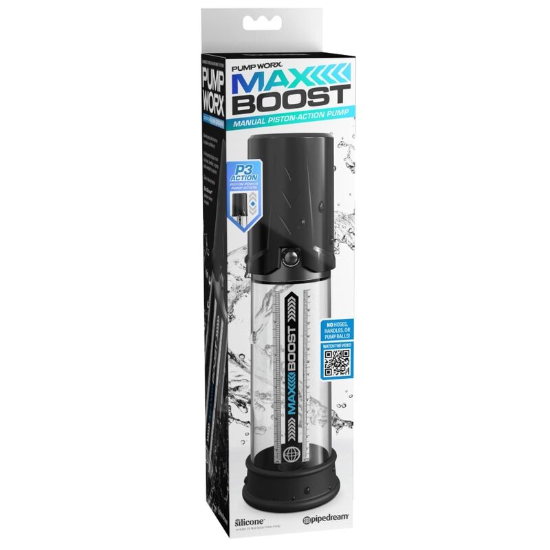 Pump Worx Max Boost pompa pene manuale nera