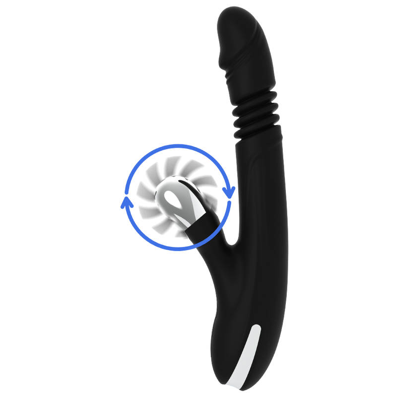 Black Silver Reed vibratore rabbit 3 motori 21 modalita