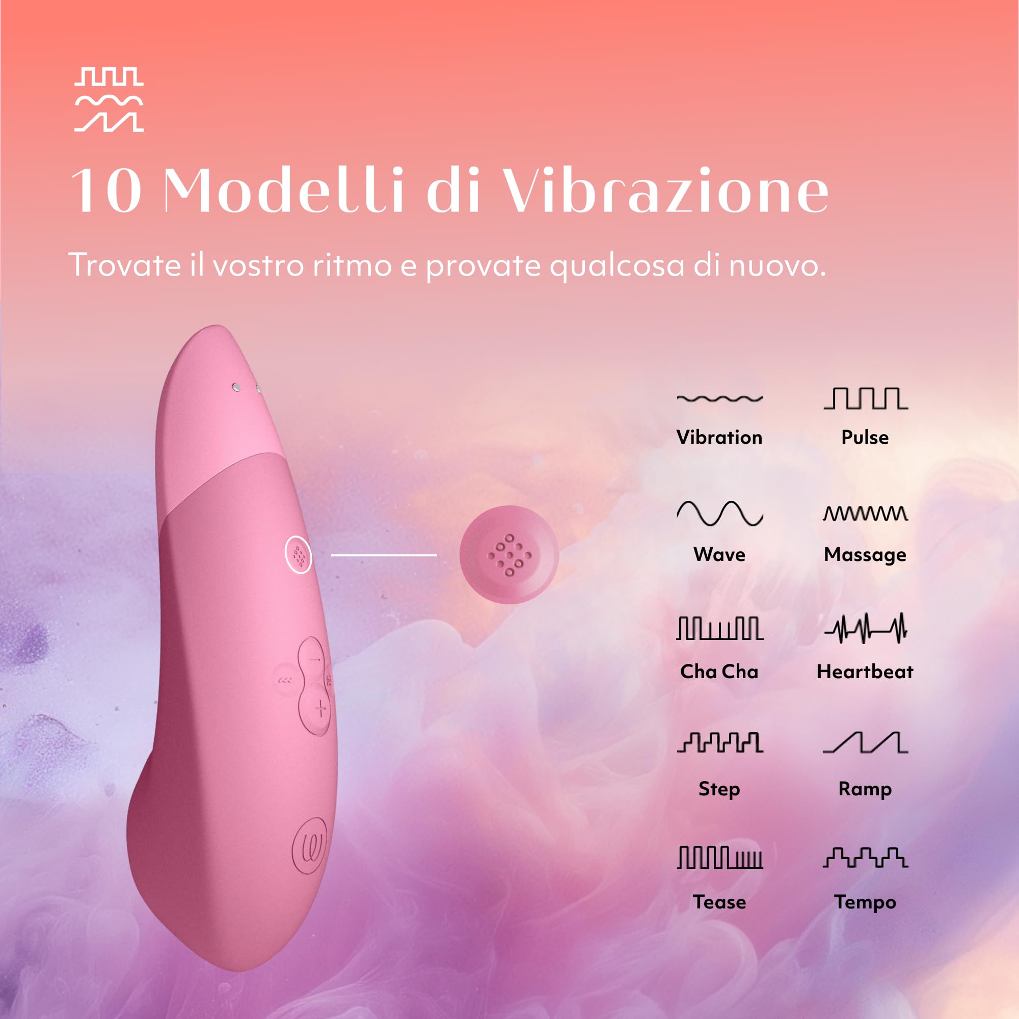 Womanizer Enhance succhia clitoride rosa chiaro doppia stimolazione