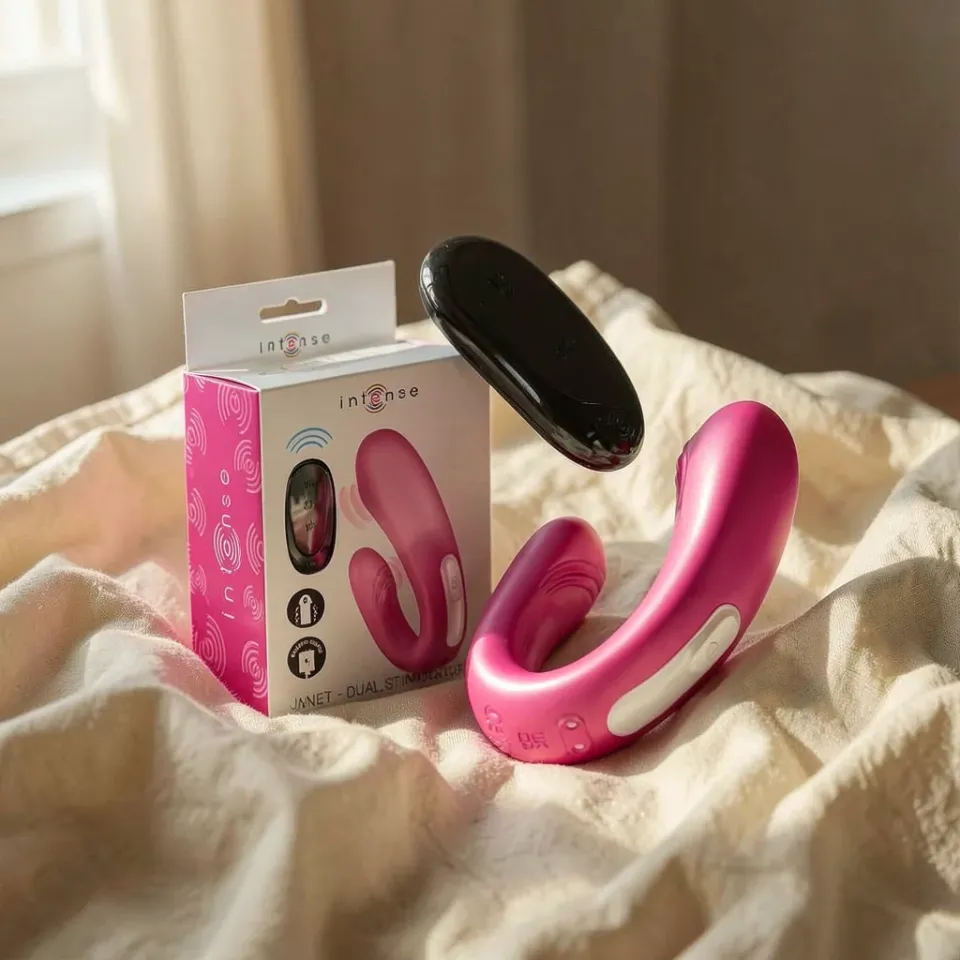 Intense Janet doppio vibratore coppia rosa 10,2 cm