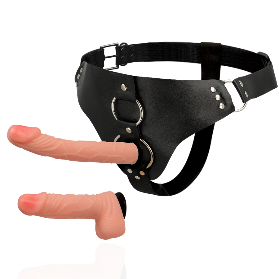 Attraction Murdock harness strap-on 2 dildo 19,8 cm