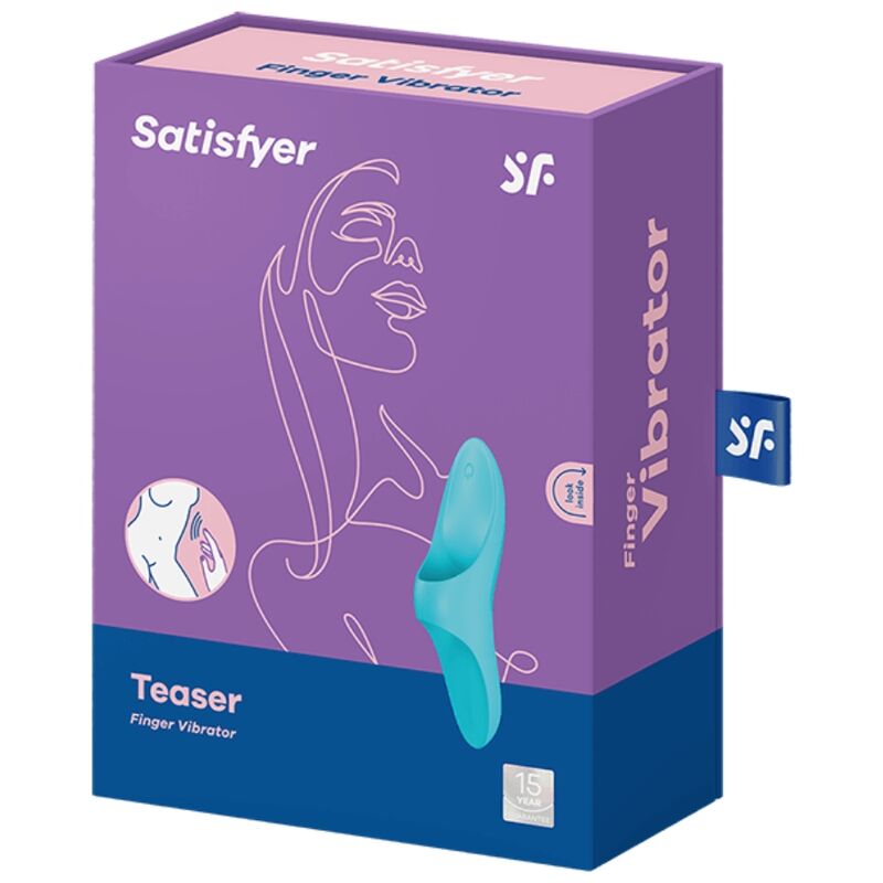 Satisfyer Teaser vibratore da dito blu silicone