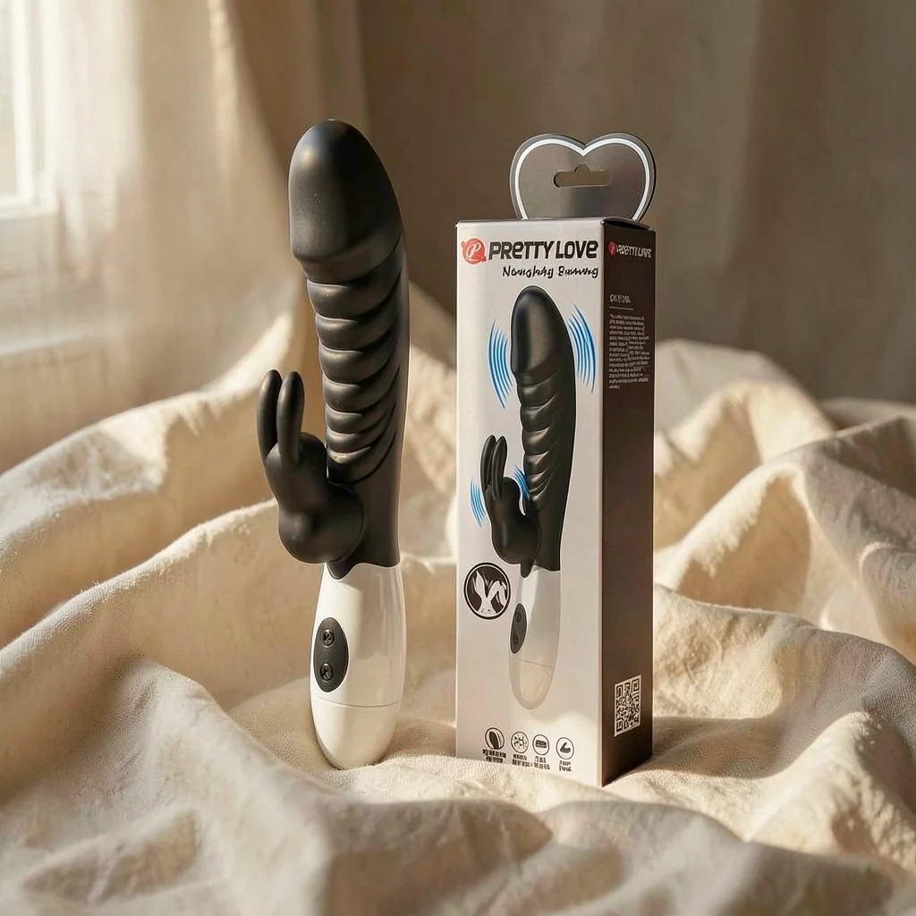 Pretty Love Naughty Bunny vibratore rabbit nero 30 modi silenzioso