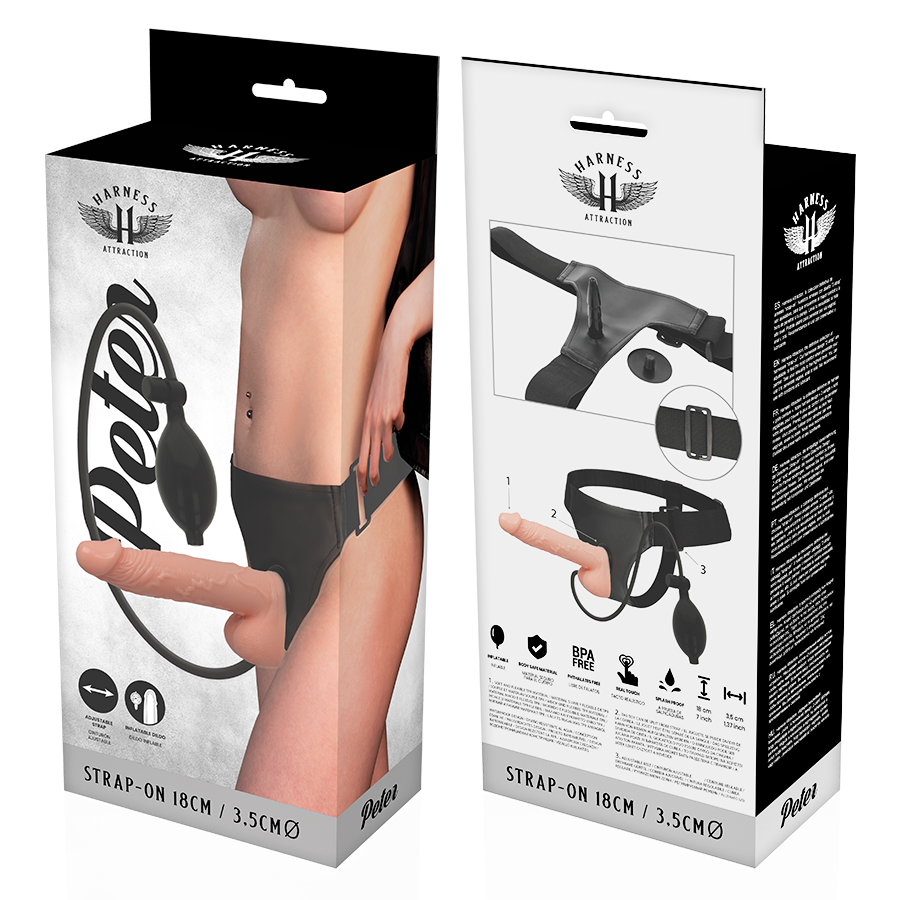 Frutille Attraction Peter strap-on gonfiabile 18 cm