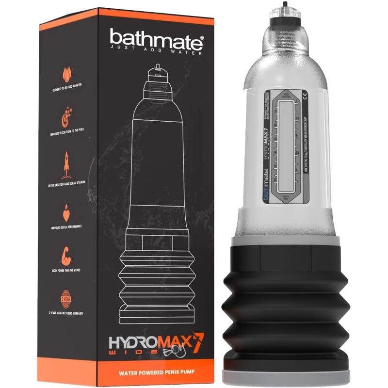 Bathmate Hydromax 7 Wide Boy X30 pompa pene acqua trasparente