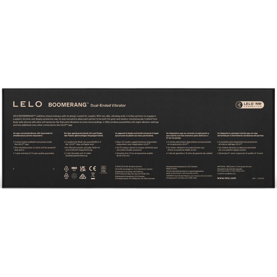 LELO Boomerang vibratore coppia ciliegia 2 motori