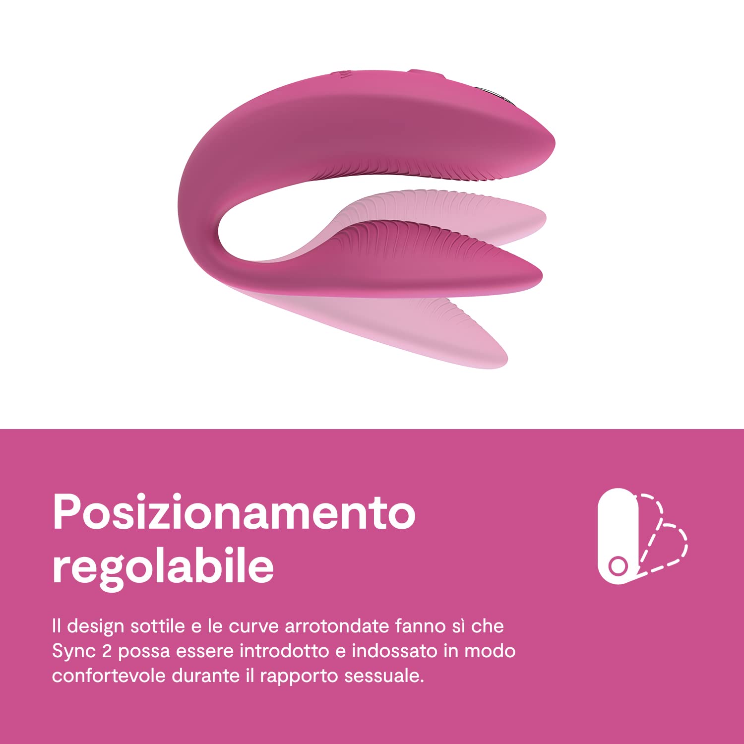 We-Vibe Sync 2 vibratore di coppia rosa con app