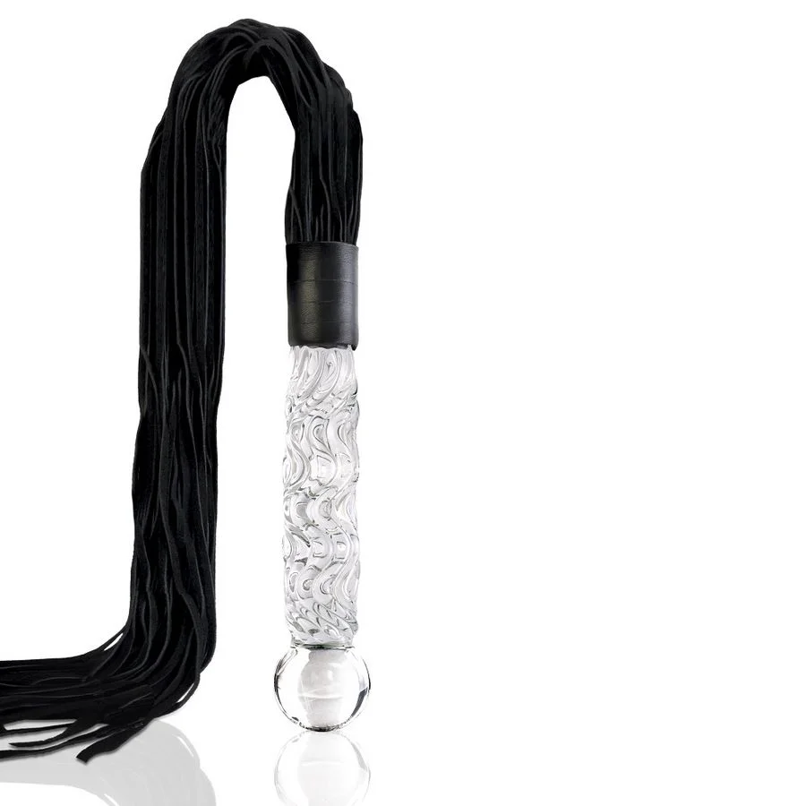 Icicles N. 38 plug anale vetro con coda 17 cm fatto a mano