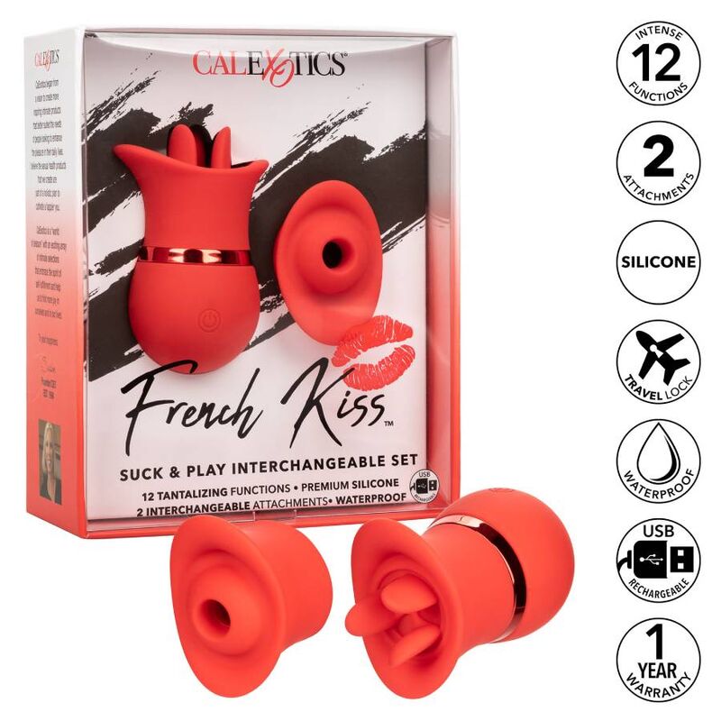 CalExotics French Kiss Suck Play Succhiaclitoride 2 Accessori