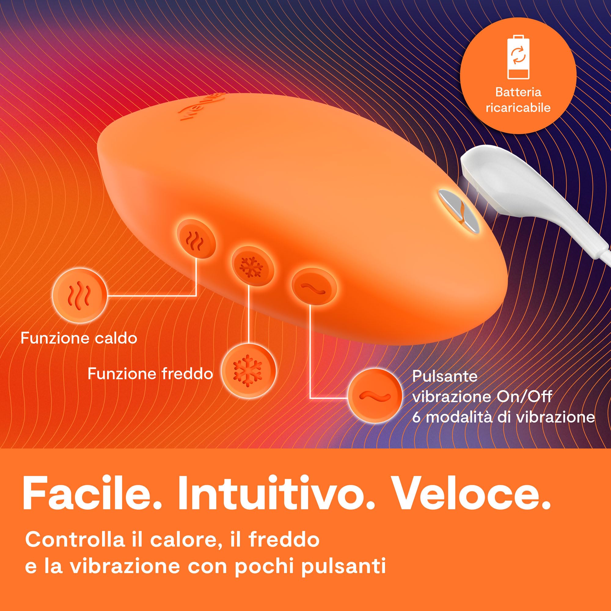We-Vibe Temp stimolatore clitorideo caldo-freddo arancione