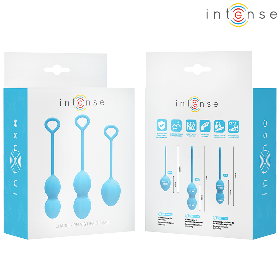 Intense Charli Kit palline Kegel 3 pezzi silicone medicale