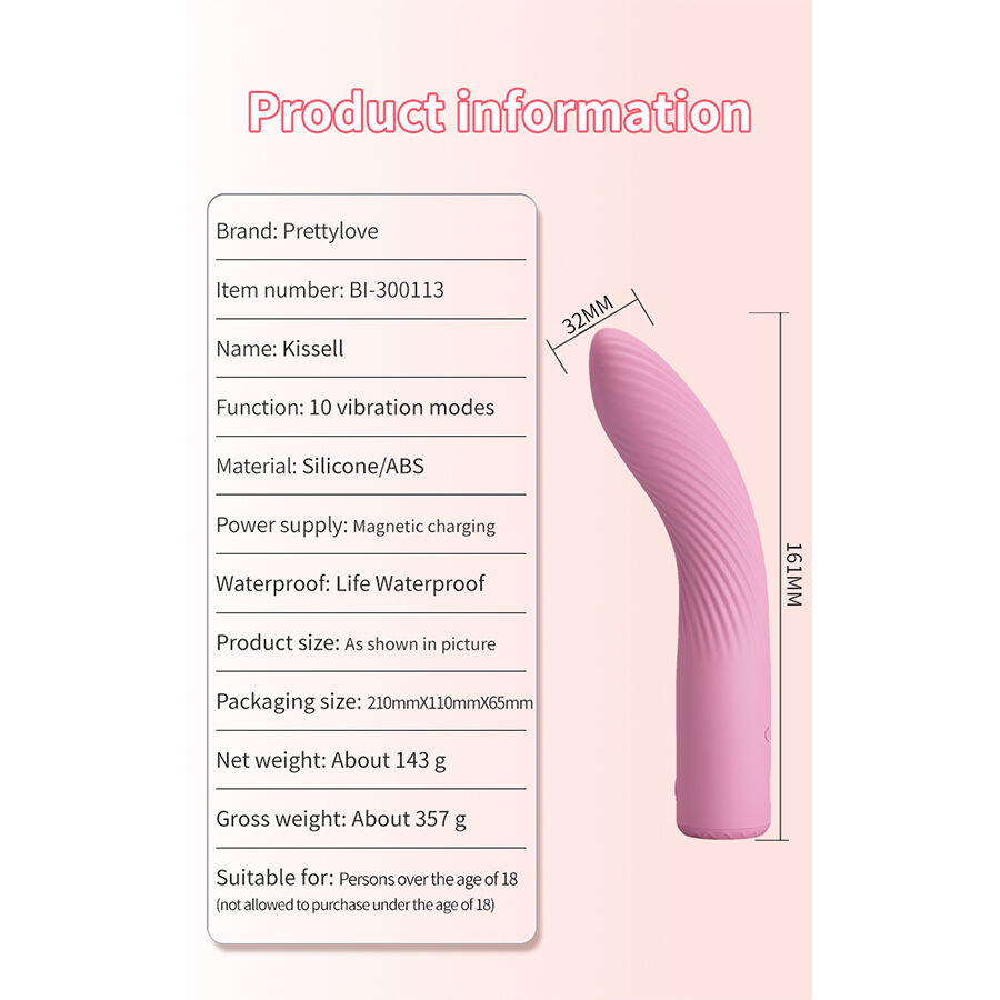 Pretty Love Extreme Kisell vibratore punto G rosa 10 modi