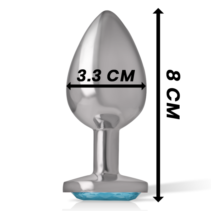 Intense Gioiello Blu plug anale M in metallo