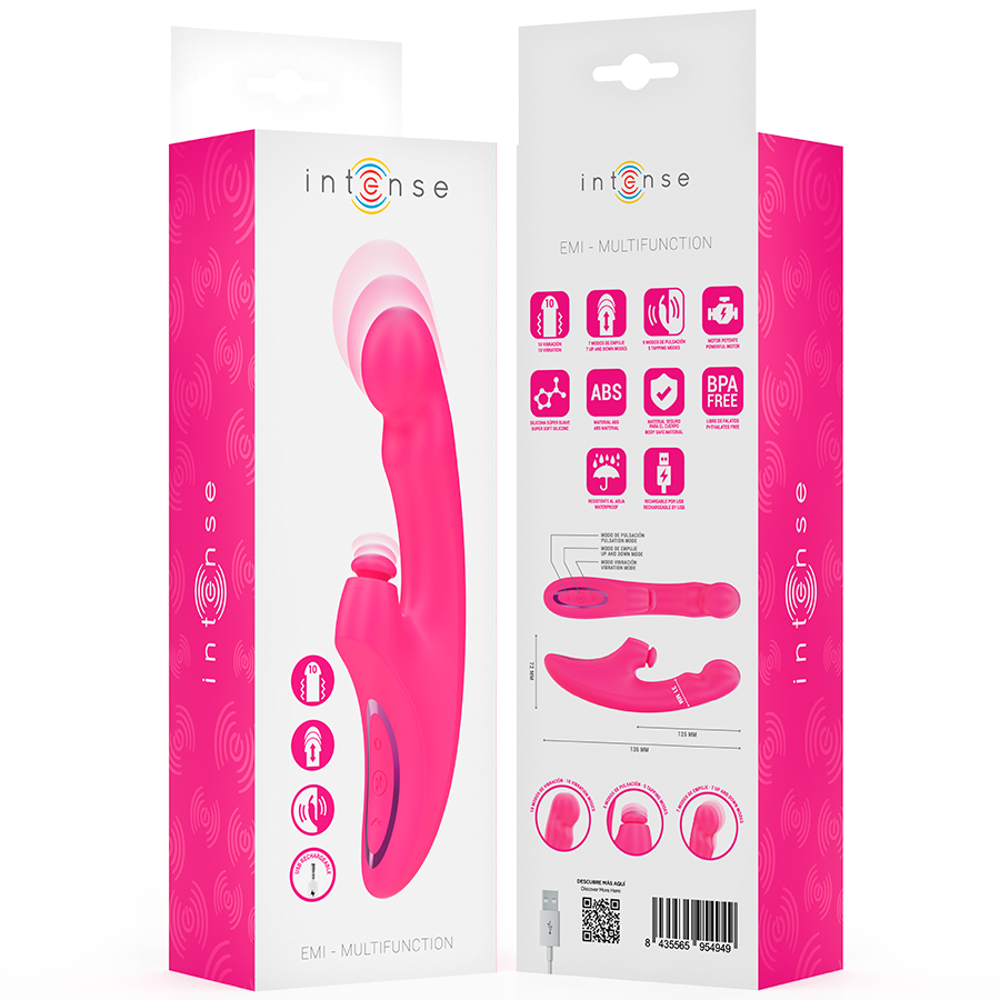 Intense Emi rosa vibratore clitoride aspirazione 13,5 cm
