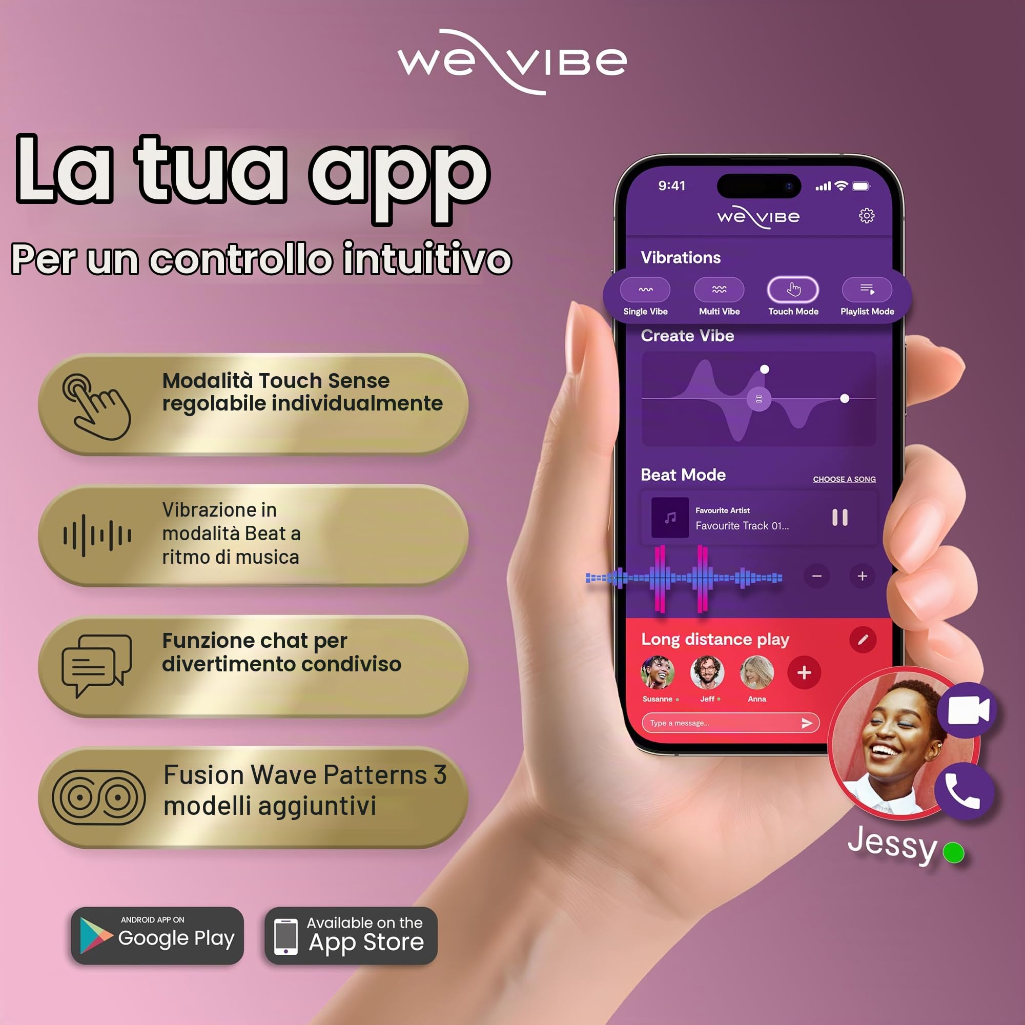 We-Vibe Chorus Pro vibratore coppia nero app