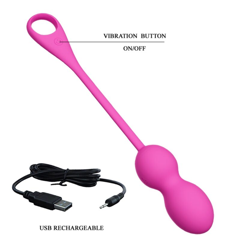 Pretty Love Elvira palline vaginali vibranti rosa app 12 modi