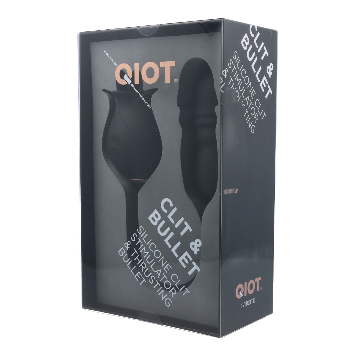 Qiot stimolatore clitoride e vaginale saliscendi silicone