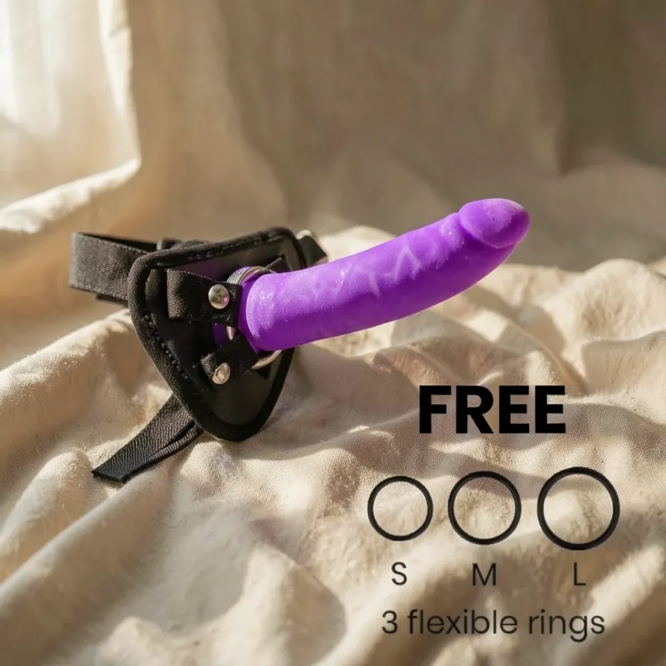 Delta Club Viola 17 strap-on con imbracatura silicone 17 cm