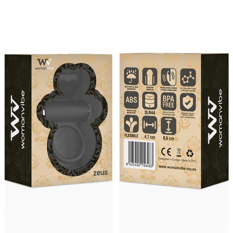 Womanvibe Zeus anello vibrante silicone stimolatore cuore