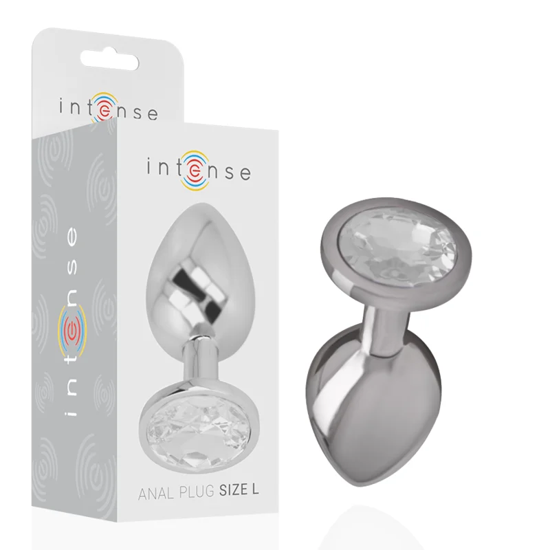 Intense Plug Gioiello Argento L plug anale in metallo 9 cm
