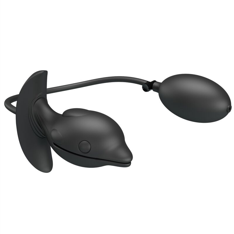 Pretty Love Delfin plug anale gonfiabile nero vibrante