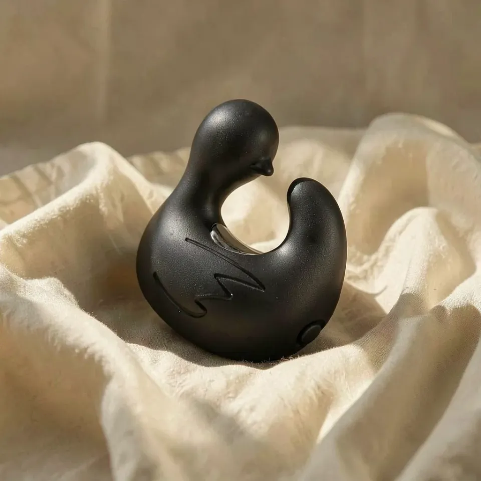 Black&Silver Duckymania stimolatore clitoride da dito silicone