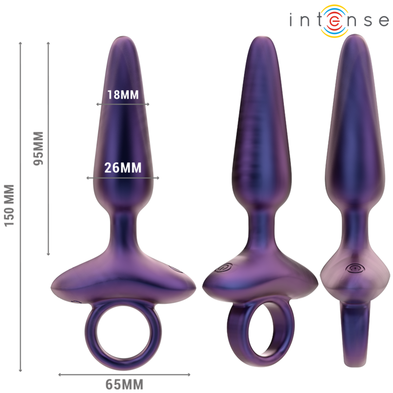 Intense Marlon plug vibrante in silicone con telecomando