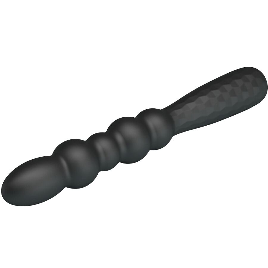 MR Play plug anale flessibile vibrante nero 12 funzioni