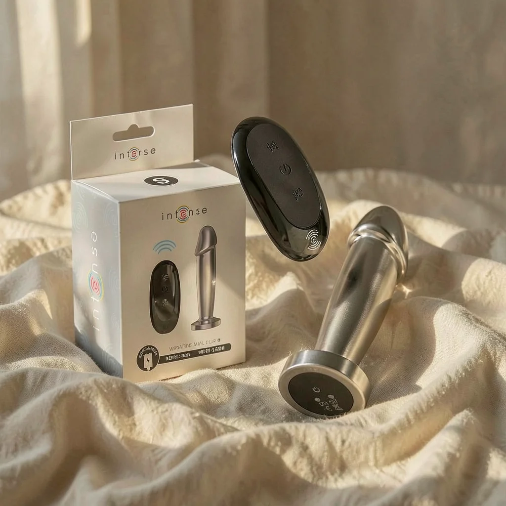 Frutille Intense plug dildo vibrante metallo S con telecomando