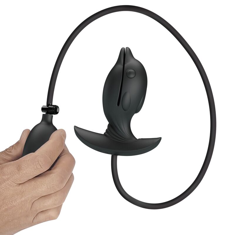 Pretty Love Delfin plug anale gonfiabile nero vibrante