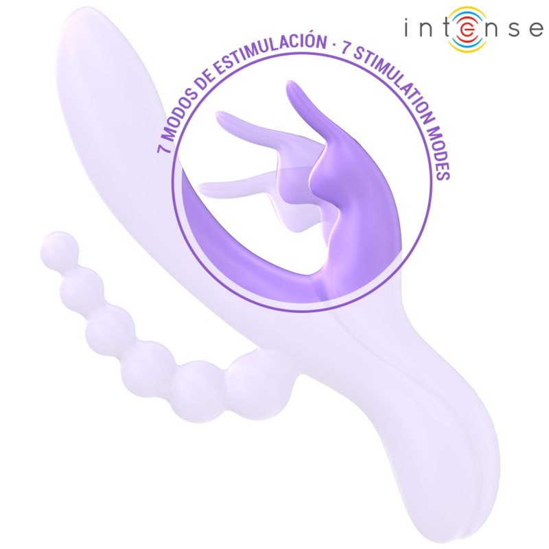 Intense Miko vibratore rabbit triplo viola impermeabile