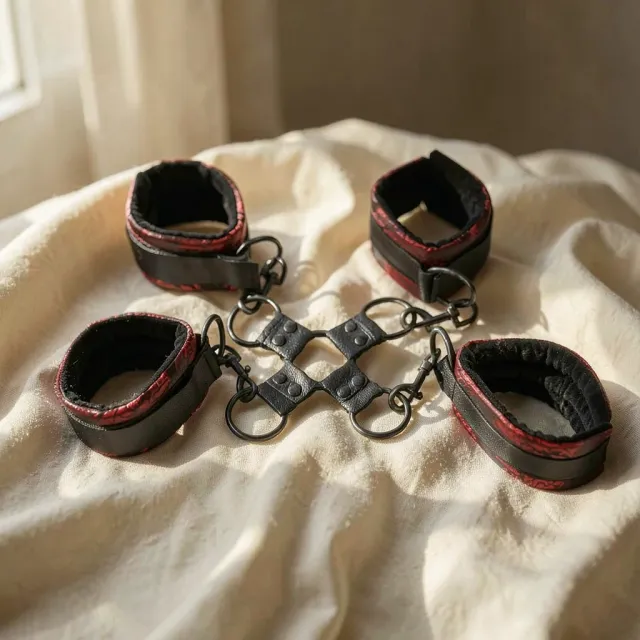 CalExotics Scandal Hog Tie bondage rosso nero