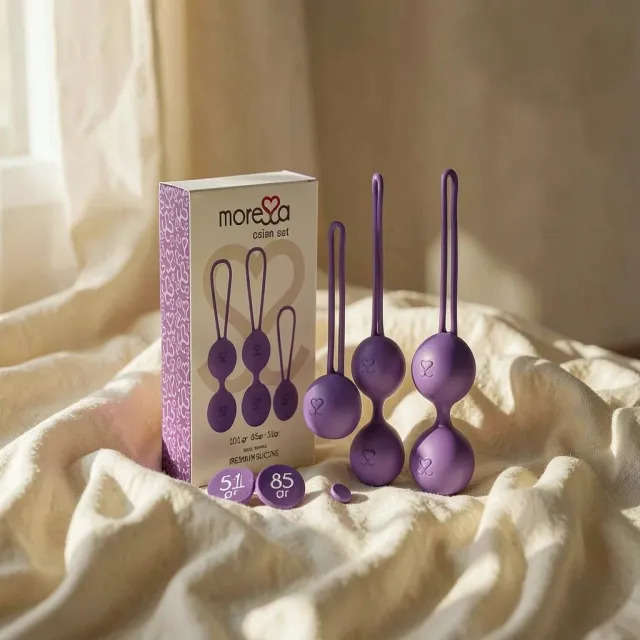 Moressa Osian Set Lilla palline kegel 3 pesi progressivi
