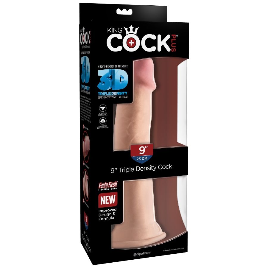 King Cock Plus Triple Density dildo 22,9 cm ventosa