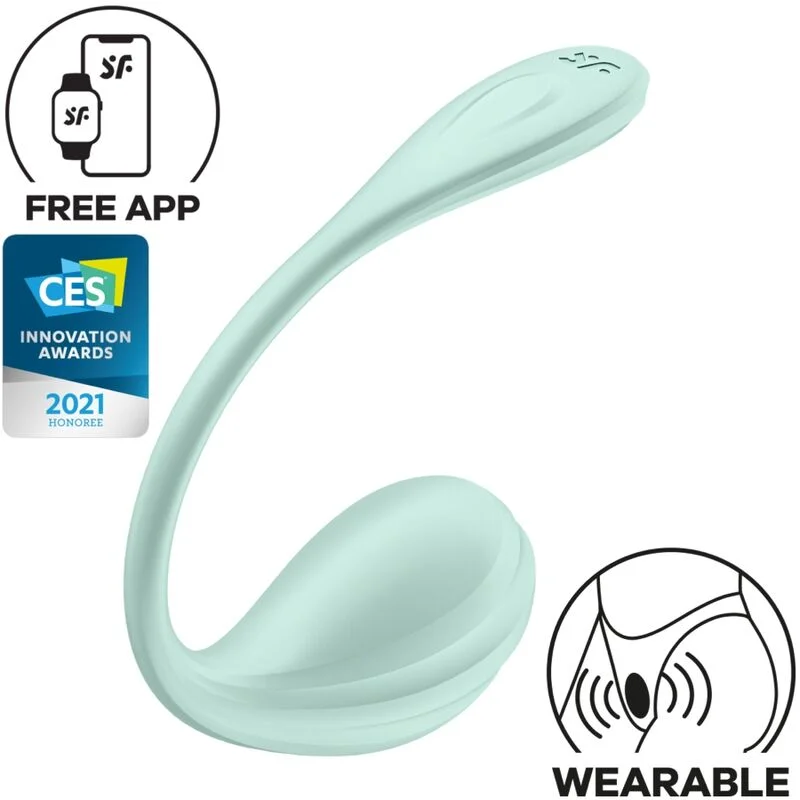 Satisfyer Smooth Petal stimolatore coppia verde acqua app