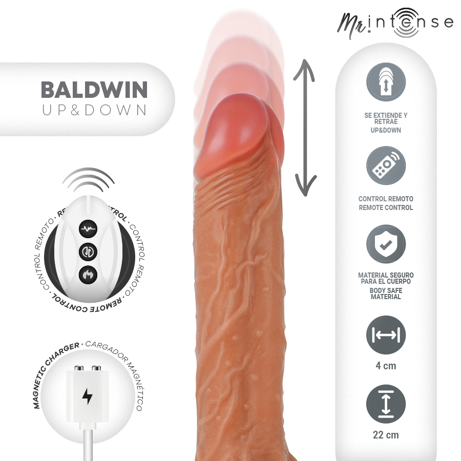 Frutille MR Intense Baldwin vibratore con spinta
