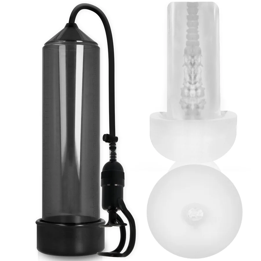 Frutille Pump Addicted RX5 Nero pompa pene vacuum + masturbatore