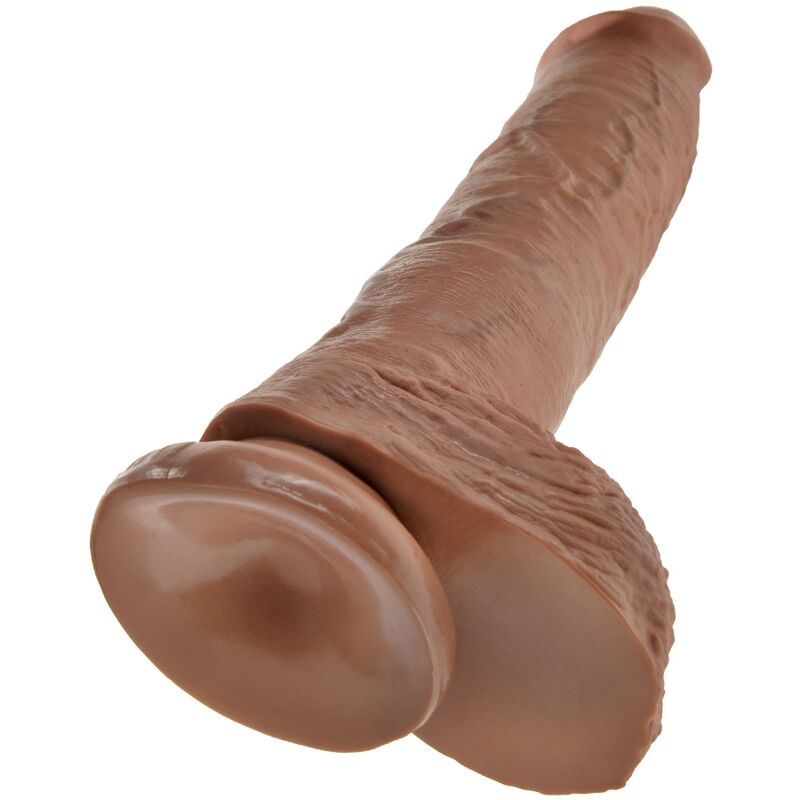 King Cock con Sfere dildo realistico 19,8 cm caramel