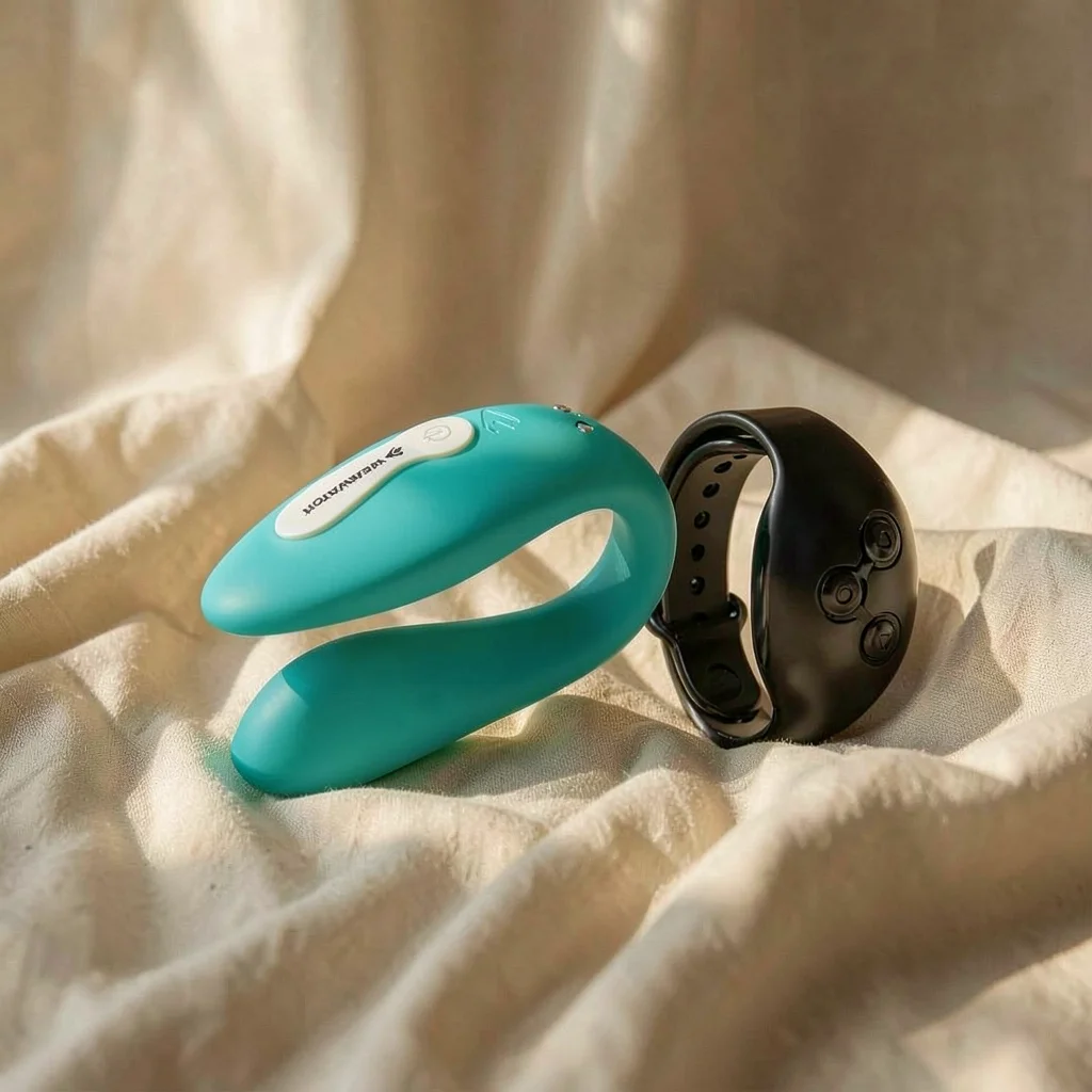 Frutille Wearwatch Dual vibratore di coppia acquamarina con orologio